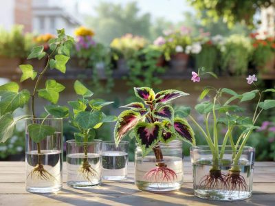 Mit Wassergläsern zu Gartenfülle: Drei Pflanzen, die jetzt gratis Nachwuchs liefern
