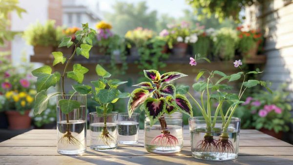 Mit Wassergläsern zu Gartenfülle: Drei Pflanzen, die jetzt gratis Nachwuchs liefern